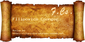 Filipovics Csongor névjegykártya