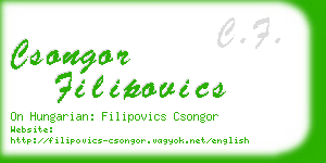csongor filipovics business card